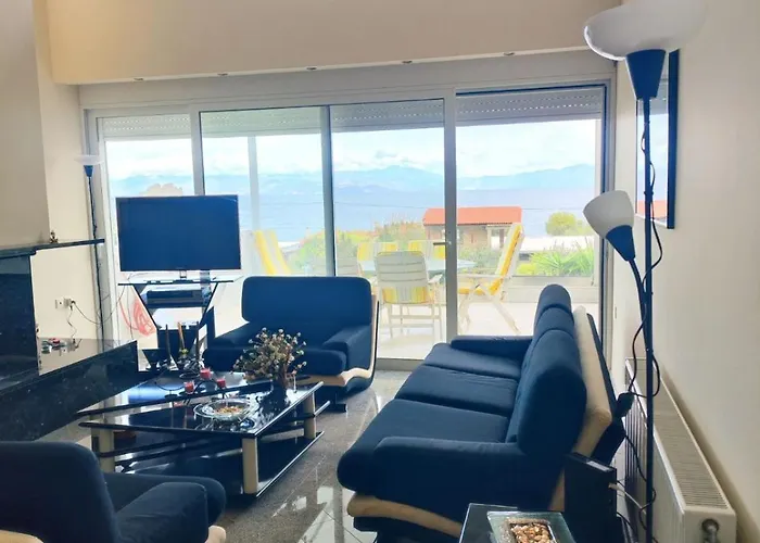 Elena - Seaside Residence, Panoramic View Villa Kato Pitsa